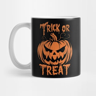 Trick or Treat Design: Menacing Jack-o'-Lantern - Spooky Halloween Art Mug
